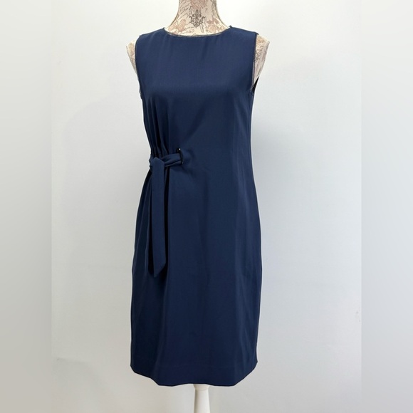 REISS Midnight Blue LIBRA sleeveless midi dress size 6 - Picture 3 of 16